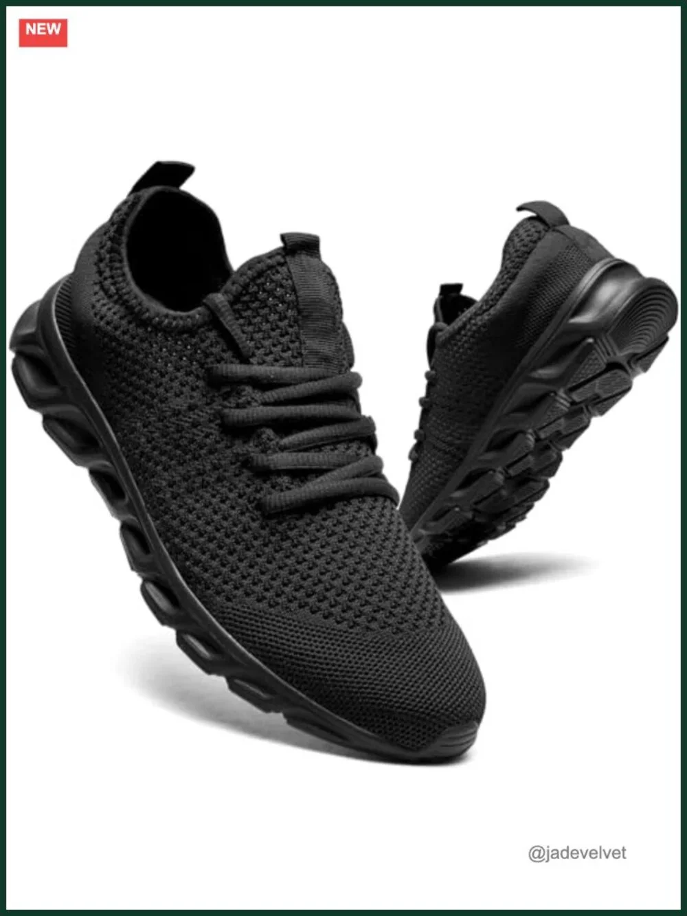 Women's Athletic Lace-Up Knit Running Sneakers, Mesh Walking Shoes Non-Slip